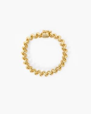 NEW CLARE V. women's le tele bracelet in vintage gold